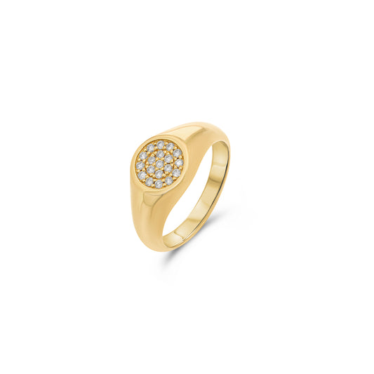 Signet Diamond Ring