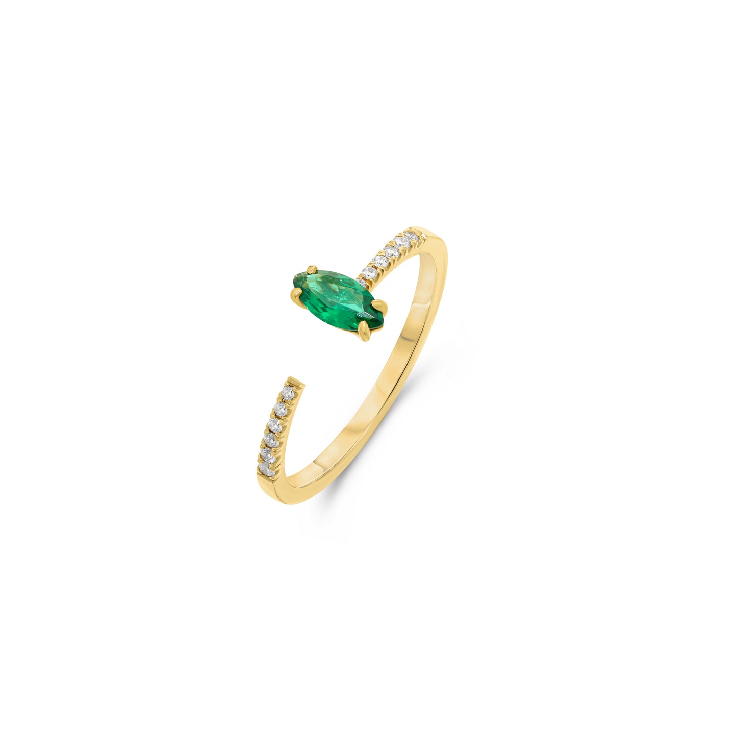 Oval Emerald Diamond Ring