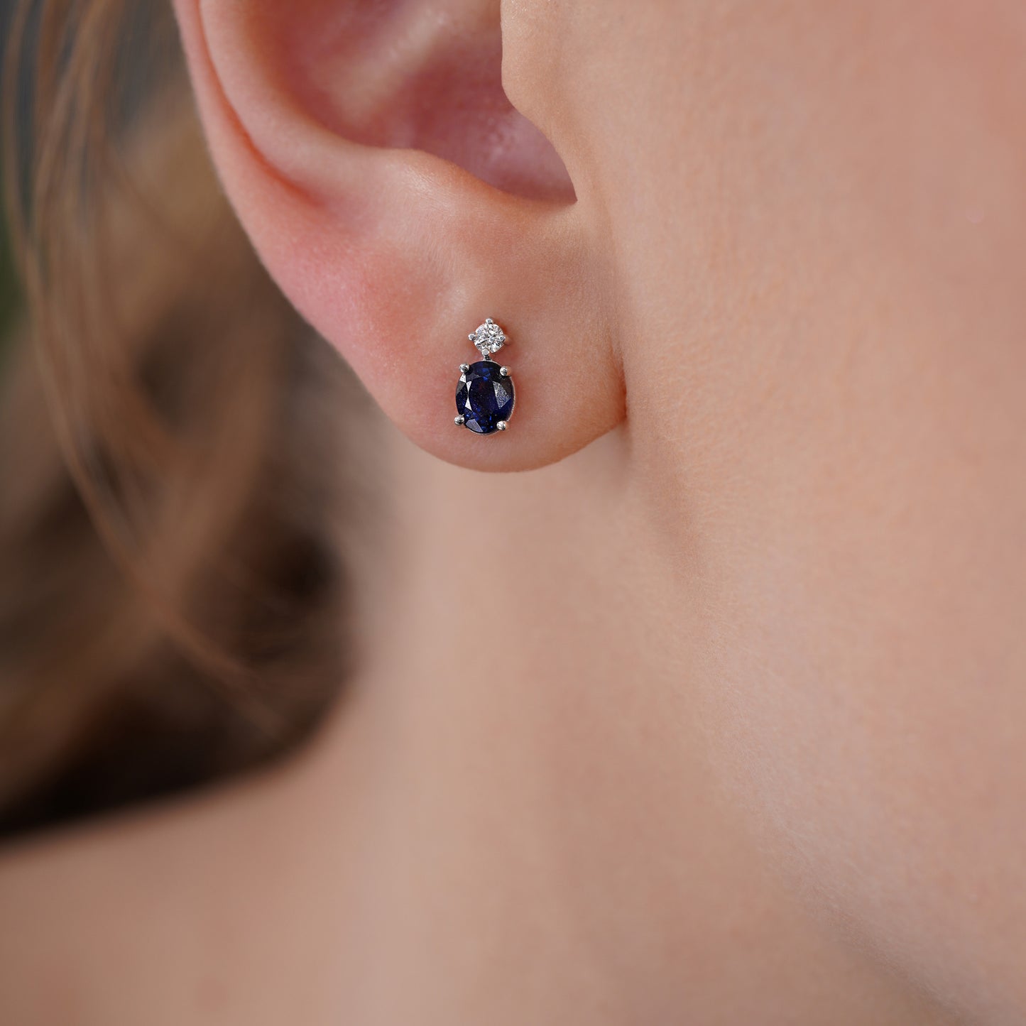 Sapphire Diamond Earrings